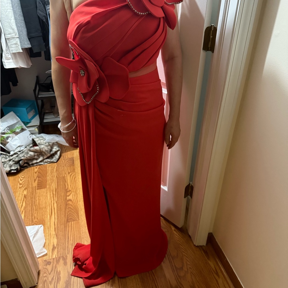 Elegant Orange Long Dress